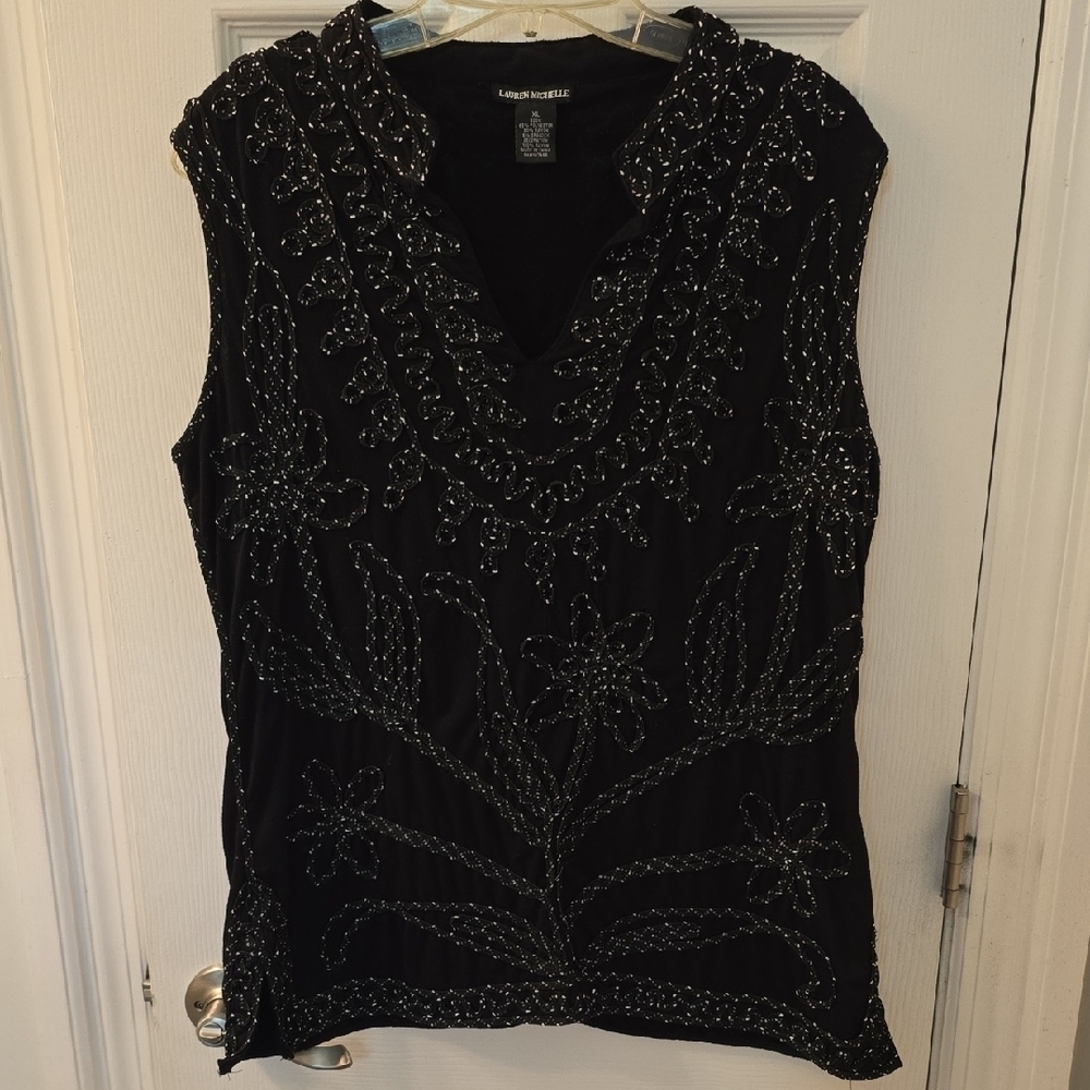 Lauren Michelle Black Sleeveless Blouse (#6)
